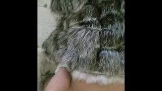 Babygirl getting fucked in a silver fox fur 