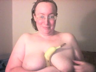 banana tits, banana, big boobs, kink