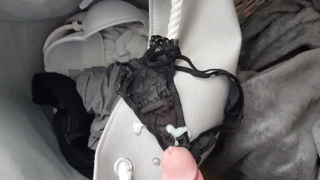 Cum in Dirty Panties from Laundry