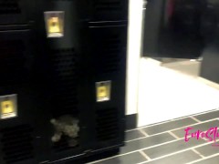 Video Girl's Locker Room Slut Caught Public Cumming