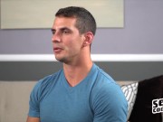 Preview 1 of SeanCody - Muscular Dude Lachlan Strokes His Cock For The Camera