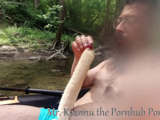 Kayaking Masturbation of a Spongebob Cock