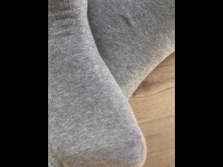 Spy_on My Smelly Feet in_Grey Socks_FOOT FETISH