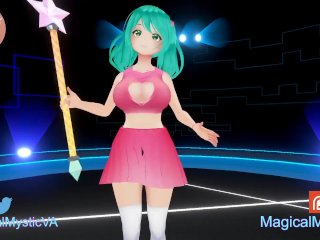 solo female, magical girl, Projekt Melody, masturbation