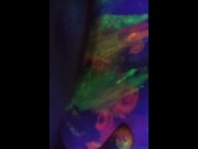 Preview 5 of Horny Housewife Gets Fucked and Plays in Glow in the Dark Paint