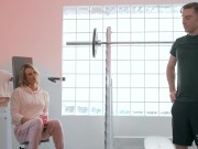 Preview 3 of Transangels - Blonde TS Nikki Vicious Fucks At The Gym