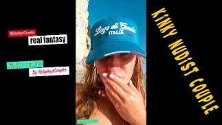 Versautes Selfie - Echtes Amateur-Versautestpaar am Strand. Pissing. Facesitting. Spritzen. Blasen.