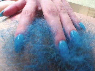 blue hairy armpit and pubis