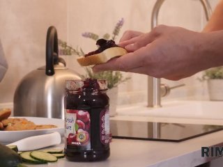 RIM4K. Girl has a surprise for the husband and rimming is one of them