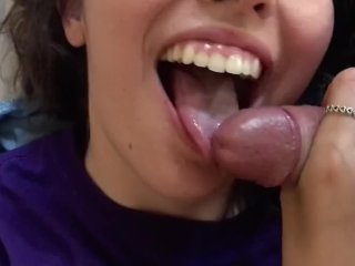 swallow, cumshot, college, real couple homemade