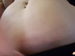 BBW RUBBING AND SLAPPING DILDO COCK ON SOFT FAT TUMMY