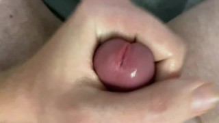 The GUY JERKS off CLOSE-UP and cums. LOTS OF CUM