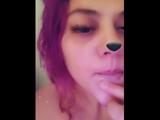 Lambendo Os Lábios Limpos, Diversão Snapchat.