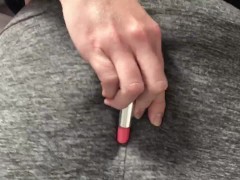 Masturbating fully clothed to wet orgasm