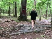 Preview 3 of Teen Dared To Streak Naked In The Forest