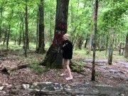 Preview 5 of Teen Dared To Streak Naked In The Forest