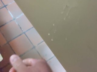 I'm Back In The Park Bathroom This Time Cumming On The Stall Wall