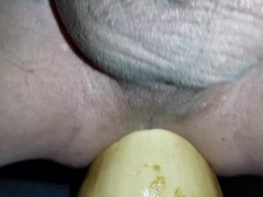 huge vegetable insertion close up - Screenshot 14 of 16 - Big Cock