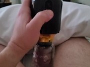 Preview 2 of DADDY HAVING FUN IN BED WITH NEW TOY - MOANING AND GROANING - FINALLY SOME ALONE TIME! :)