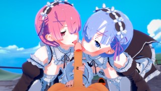 Re Zero: THREESOME with Rem and Ram (3D Hentai) - Pornhub.com
