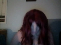 Busty Nights Pt5! Taking my silicone female glove hands off! While wearing my female silicone masks