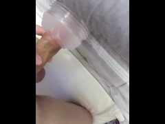 Fucking And Cumming Hard In A Clear Fleshlight