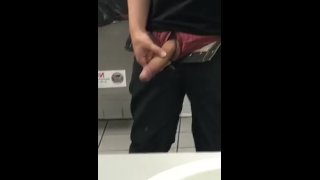 Feeling My Dick In Public Restroom