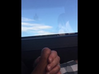 I played with my cock on a Bus Trip Part 1 - I think the MILF in front of me is also masturbating