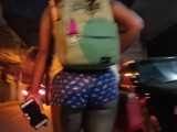 CANDID ASS - Sexy Girl Caught Walking in BOOTY SHORTS