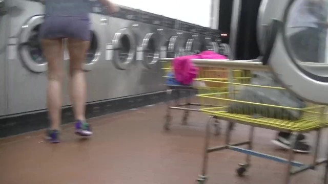 Helena Price - College Campus Laundry Flashing while Washing my Clothing!