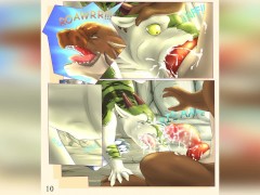 [2D Комикс] Фурри Драконы Мужская Оргия - Screenshot 8 of 16 - Rough