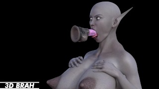 3D alien sucking dick so good if real women could do it would start world peace