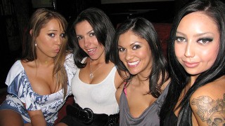 Hot Latina College Girls Have A Wild Public Orgy In The Strip Club