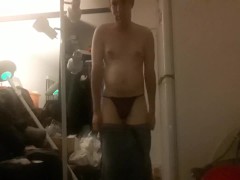 Sissy Femboy Chrissy Shows Off in Thong Panties