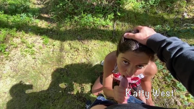 Step Sister Blowjob Step Brother in Forest