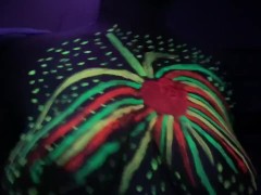 Fucking around with paint and black lights. 