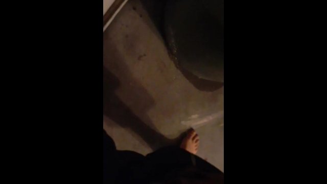Peeing in the garage