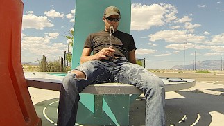 Finding random public places around Albuquerque to piss my jeans - almost caught