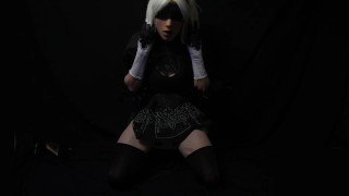 2B fingers her new sillicone pussy thumbnail