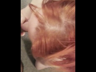 Redhead milf Dani-Rae Diamond cums multiple times sucking bfs cock until he explodes in hermouth