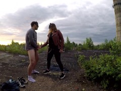 Публично трахнула своего мальчика на крыше заброшки - Screenshot 14 of 16 - Public