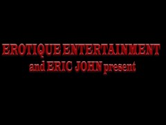 Video ERIC JOHN worships GAIA's sparkly high heels, feet, & legs, she sucks cum from balls onto her boobs