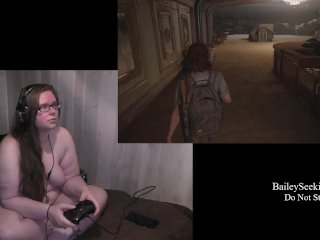 bbw, last of us 2, naked gamer girl, brunette