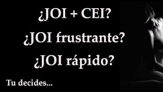 Audio español. JOI + CEI, frustración o rapidez, juego para masturbarse.