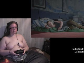 naked gamer girl, big booty, video game, bbw