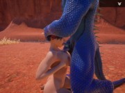 Preview 5 of Wild Life Blue lizard scaly porn (Jenny and Corbac)