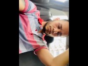 Preview 4 of showing the bulge and my dick to the uber driver//onlyfans/com/frankboxxx