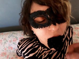 Rough Mouth Fuck & Thong in Her_Mouth with BigCumshot