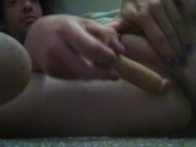 Preview 1 of Watching Porn & Tasting My Own Pretty Pink Pucker with My Dildo; 4th Cummshot in  Hrs)