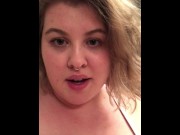 Preview 1 of CURVY BBW SWALLOWS HER ROOMMATES WHOLE